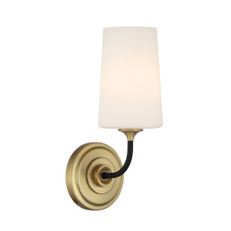 Niles One Light Wall Sconce in Black Forged + Modern Gold (60|NIL-70011-BF-MG)