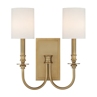 Lloyd Two Light Wall Sconce in Aged Brass (60|LLO-482-AG)