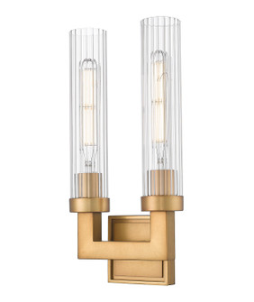 Beau Two Light Wall Sconce in Rubbed Brass (224|740-2S-RB)