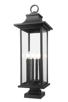 Tiberius Six Light Outdoor Pier Mounted Fixture in Black (224|5017PHXLS-SQPM-BK)