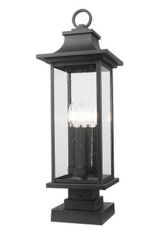 Tiberius Four Light Outdoor Pier Mounted Fixture in Black (224|5017PHBS-SQPM-BK)
