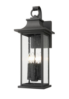 Tiberius Four Light Outdoor Wall Light in Black (224|5017B-BK)