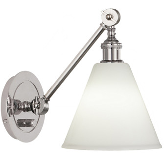 Alloy One Light Wall Sconce in Polished Nickel/Cased White Glass Shade w/ Polished (165|S2417G)