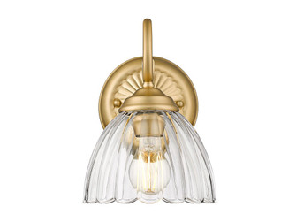 Audra One Light Wall Sconce in Brushed Champagne Brass (62|6952-1W BCB-CLR)