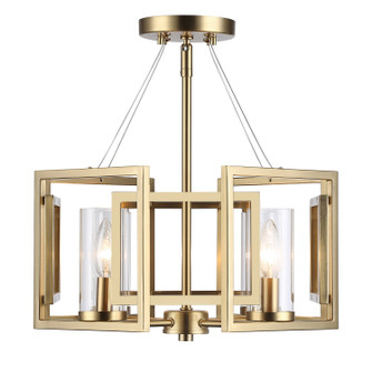 Marco Four Light Semi-Flush Mount in Brushed Champagne Brass (62|6068-SF BCB)