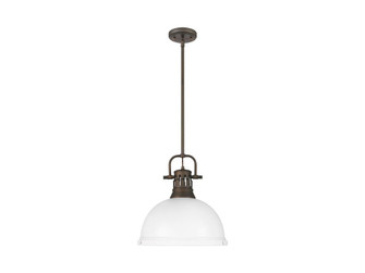 Duncan One Light Pendant in Rubbed Bronze (62|3604-L RBZ-WHT)