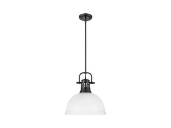 Duncan One Light Pendant in Matte Black (62|3604-L BLK-WHT)