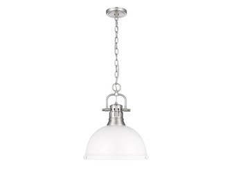 Duncan One Light Pendant in Pewter (62|3602-L PW-WHT)