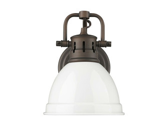 Duncan One Light Vanity in Rubbed Bronze (62|3602-BA1 RBZ-WH)