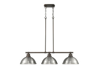 Duncan Three Light Linear Pendant in Rubbed Bronze (62|3602-3LP RBZ-PW)