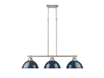 Duncan Three Light Linear Pendant in Pewter (62|3602-3LP PW-NVY)