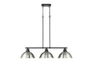 Duncan Three Light Linear Pendant in Matte Black (62|3602-3LP BLK-PW)