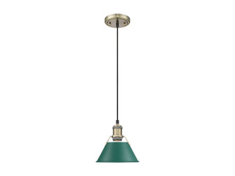 Orwell One Light Pendant in Aged Brass (62|3306-S AB-GN)