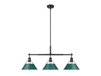 Orwell Three Light Linear Pendant in Matte Black (62|3306-LP BLK-GN)