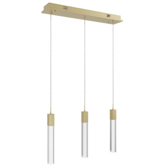 The Original Glacier LED Pendant in Brushed Brass (192|HF1900-3-GL-BB-C)