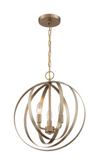 Pendleton Three Light Pendant in Burnished Brass (72|60-7057)