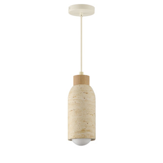 Pompeii One Light Pendant in Travertine / Oyster (16|90621TVOY)