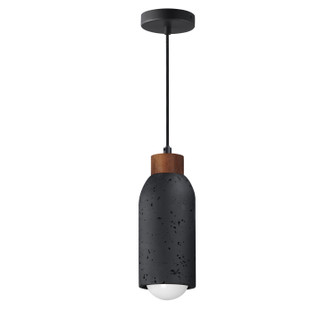 Pompeii One Light Pendant in Lava / Black (16|90621LVBK)