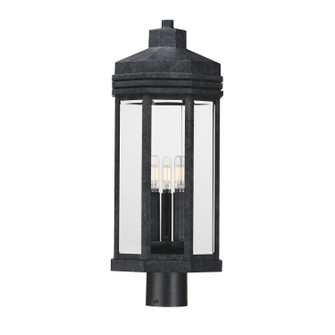 Wright Three Light Outdoor Post Lantern in Black Patina (16|30220CLBKP)