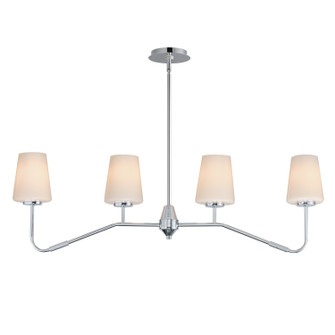 Durham Four Light Linear Chandelier in Polished Chrome (16|12697WTPC)