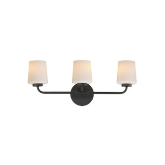 Durham Three Light Bath Vanity in Black (16|12693WTBK)