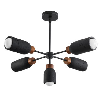 Pompeii Five Light Pendant in Lava / Black (16|10625LVBK)