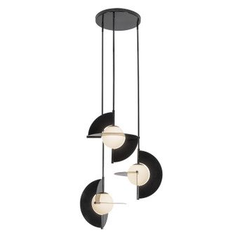 Scorpio LED Chandelier in Glossy Black/Opal Glass (347|CH65127-GBK/OP-UNV)
