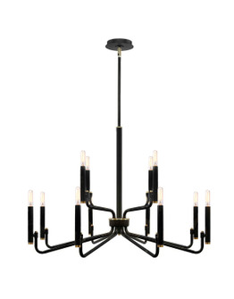 12 Light Chandelier in Matte Black w/ Brass (102|NSH-8184-MBBR)
