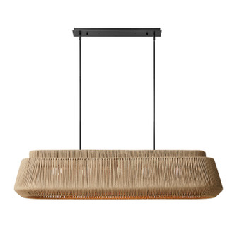 Eco Five Light Linear Pendant in Matte Black (102|ECO-8299-MBLK)