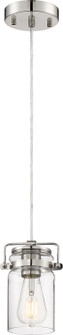 Antebellum One Light Mini Pendant in Polished Nickel / Clear Glass (72|60-6734)