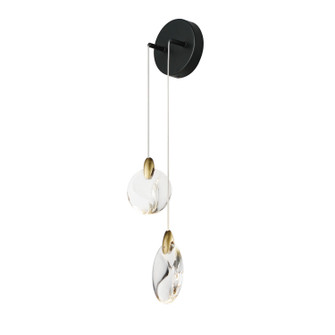 Pebble LED Wall Sconce in Black / Polished Gold (86|E11072-122BKPG)
