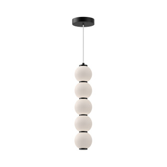 Bijou LED Pendant in Matte Black/Opal Matte Glass (452|PD531515MBOP-UNV)