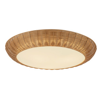Merida Three Light Flush Mount in Rattan (452|FM511421RA)