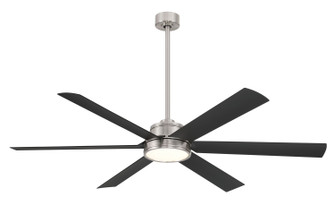 Cairo 65''Ceiling Fan in Brushed Nickel Wet With Coal Blades (15|F897L-BNW/CL)