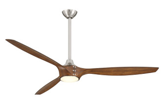 Pierce 65''Ceiling Fan in Brushed Nickel With Distressed Koa Blades (15|F762L-BN/DK)
