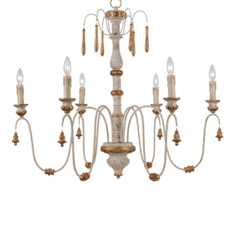Morena Six Light Chandelier in Antique Limestone (374|H9112-6)