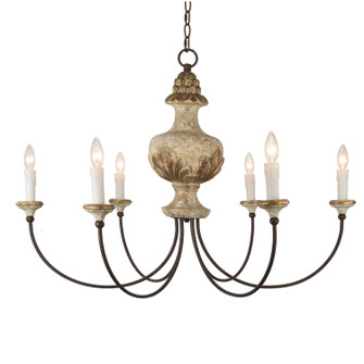 Galiana Six Light Chandelier in Antique Limestone (374|H8224-6)