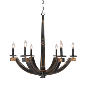 Charlotte Six Light Chandelier in Charred Manor Patina (374|H8202-6)