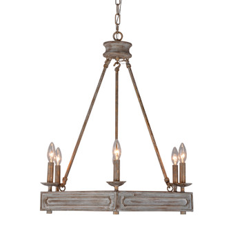 Charlotte Six Light Chandelier in Weathered Parchment (374|H8201-6)