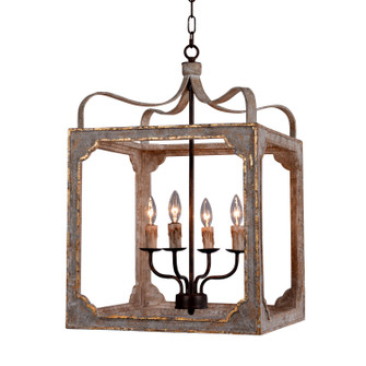 Nadia Four Light Chandelier in Gilded Ash Patina (374|H7204-4)