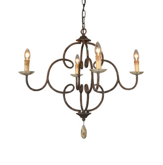Felisa Four Light Chandelier in Tuscan Iron (374|H6231-4)