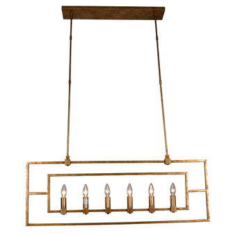 Daniela Six Light Chandelier in Aged Siena Gold (374|H6123-6AG)
