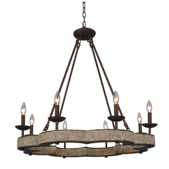 Vanda Eight Light Chandelier in Tuscan Iron, Reclaimed Wood (374|H6120-8)