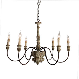 Geovanna Six Light Chandelier in Verdigris Manor Patina (374|H5107-6)