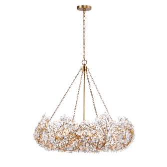 Ludovica 12 Light Chandelier in Sunwashed Goldleaf (374|H24108-12)