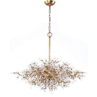 Ludovica Eight Light Chandelier in Sunwashed Goldleaf (374|H23108-8)