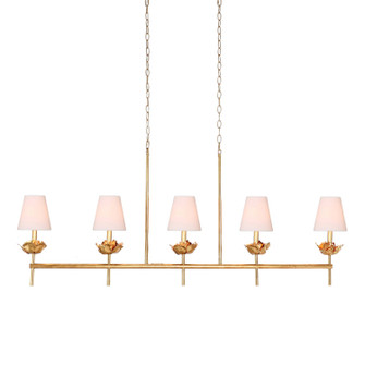 Rosalba Five Light Chandelier in Gold leaf (374|H23107-5G)