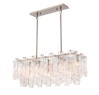 Flavia Seven Light Chandelier in Polished Nickel (374|H21107-5PN)