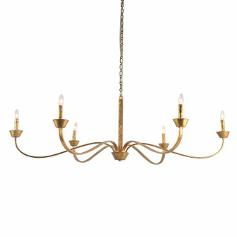 Sabine Six Light Chandelier in Antique Champagne Gold (374|H20105-6GD)