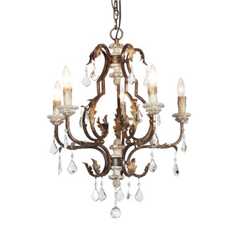 Bertina Five Light Chandelier in Autumn Vine Patina (374|CHAN8136-5)